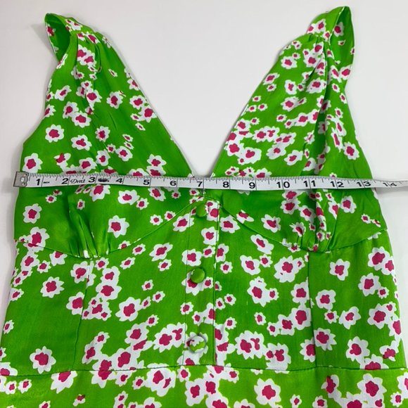 Faithful the Brand Green floral satin midi dress - Picture 5 of 10